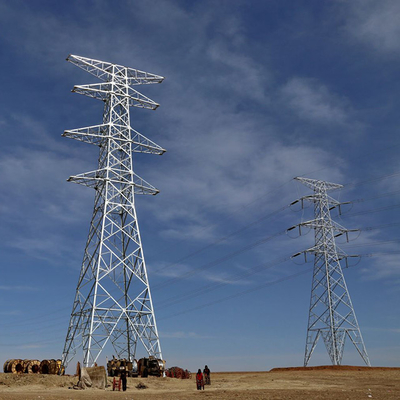 Menara Saluran Listrik Q255 Q355 Baja 330kV Galvanis