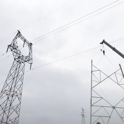 Menara Transmisi Daya Baja Sudut Kepala Cat ISO9001