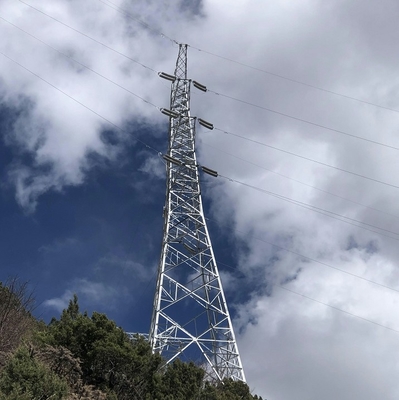 110 132kV 4 Menara Transmisi Kisi Baja Sudut Berkaki