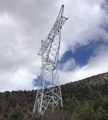 110 132kV 4 Menara Transmisi Kisi Baja Sudut Berkaki