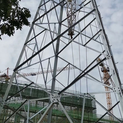 Jalur Transmisi 110kV Galvanized Angle Steel Lattice Pylon
