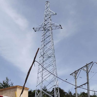 110kV 132kV 4 Menara Transmisi Seluler Baja Sudut Berkaki