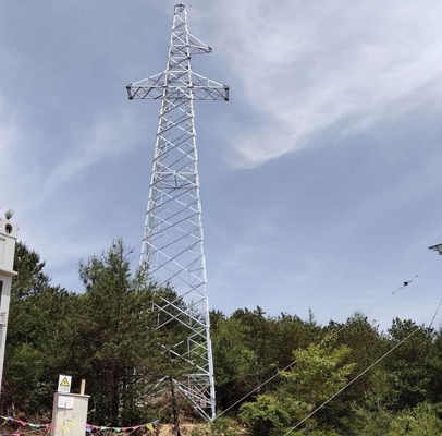 Toleransi Angin Tinggi 110kV 132kV Menara Transmisi Seluler Monopole