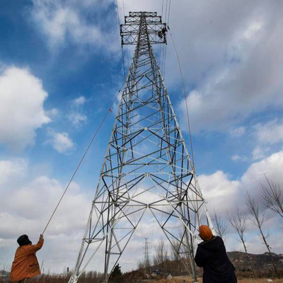Menara Saluran Transmisi Hot Dip Galvanized Angel Steel 132 KV