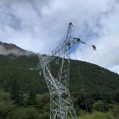 Menara Baja Sudut Galvanis Hot Dip Untuk Saluran Transmisi 110KV