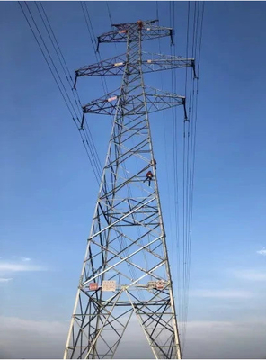 Hot Dip Galvanized 500KV Q355 Q255 Menara Transmisi Baja
