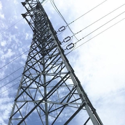 ASTM123 HDG Lattice Steel Towers Untuk Saluran Transmisi Daya
