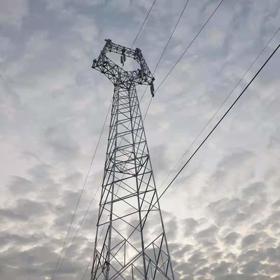 Q235B Q345B Q420 Steel Lattice Tower Untuk Transmisi Daya