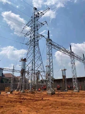 Menara Baja Kisi Transmisi Tenaga Listrik 10 - 1000KV