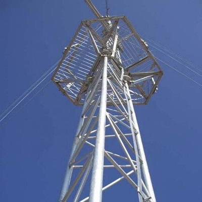 ISO9001 Self Supporting Lattice Q345 Q235 Menara Antena GSM