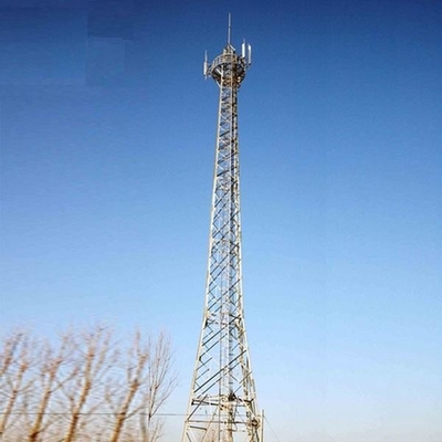 3 Berkaki 60m Galvanized Angle Steel Self Supporting Telecom Tower