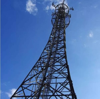Menara Antena Monopole Baja Galvanis Untuk Telekomunikasi