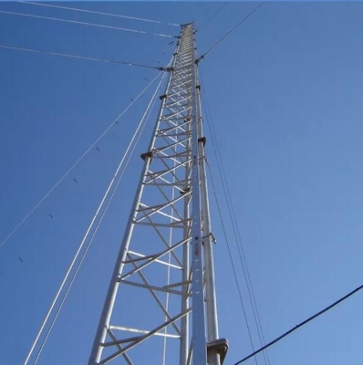 Self Support Tubular Telecom Tower Tinggi 15 - 60m Untuk Transmisi Sinyal