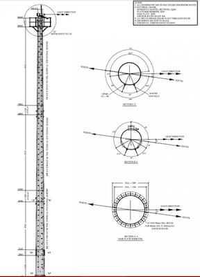 Q235B Q345B Polygon Telecom Telescoping Antena Tiang