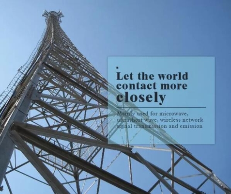 Menara Baja Telekomunikasi Monopole Antena GSM Galvanis