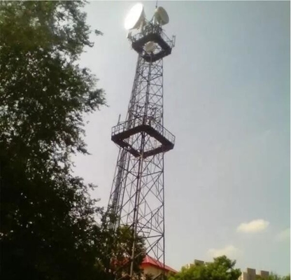 Menara Komunikasi Seluler Mosaik Baja Sudut ASTM A123 HDG