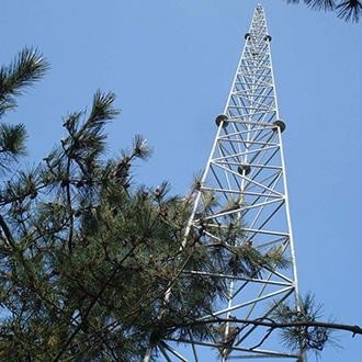 Q345 Q235 Steel 3 4 Menara Antena Tubular Pendukung Mandiri Berkaki