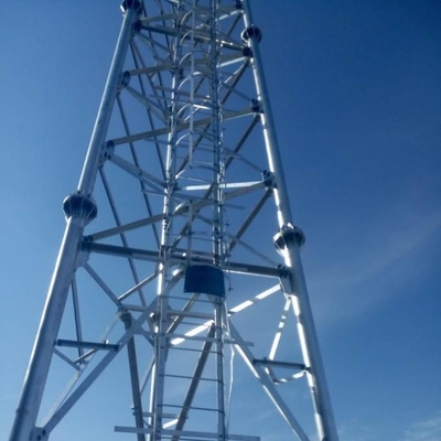 Q345 Q235 Steel 3 4 Menara Antena Tubular Pendukung Mandiri Berkaki