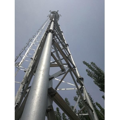 50m HDG Lattice Tubular Telekomunikasi Steel Tower