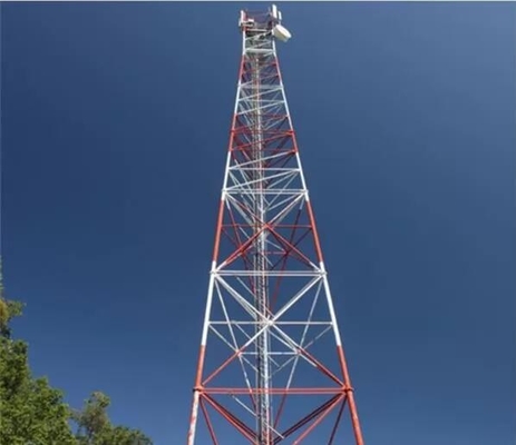 Telekomunikasi HDG Q235B Q355B Steel Tubular Tower