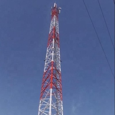 Menara Baja Telekomunikasi 3 Kaki Sudut 330KV Dengan Kurung Galvanis Hot Dip
