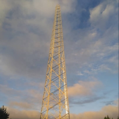 Tv Angular 100m Telecom Steel Tower Dengan Hot Dip Galvanis