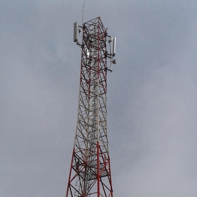 Sudut 4 Kaki 100M Telecom Steel Tower Tiang Listrik Sudut