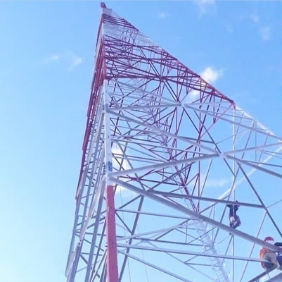Menara Baja Telekomunikasi Lingkaran 20m 30m 40m 50m 60m Empat Kaki