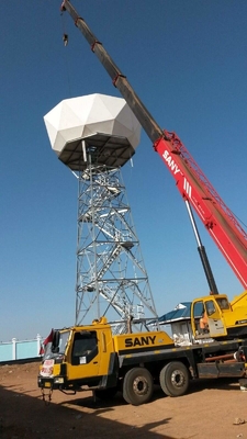110KV Antena Menara Telekomunikasi Struktur Radar Baja Sudut Galvanis