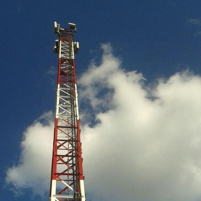 4 Kaki Sudut 90meter Menara Baja Telekomunikasi Galvanis