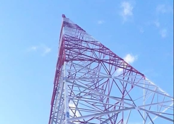 110KV Antena Menara Telekomunikasi Struktur Radar Baja Sudut Galvanis
