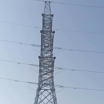 Menara Saluran Transmisi Baja Q355B Tenaga Listrik Galvanis