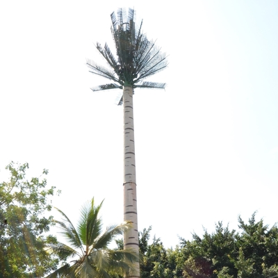Telekomunikasi Palm Tree Steel Monopole Tower Hot Dip Galvanis