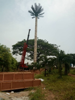 Menara Monopole Baja Pohon Palem Disguized Hot Dip Galvanized