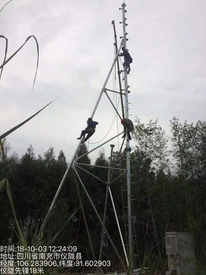 Baja Q355 Hot Dip Galvanized Guyed Mast Untuk Telekomunikasi