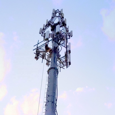 Telecom Galvanized Guyed Mast Dengan Aksesoris Terkait