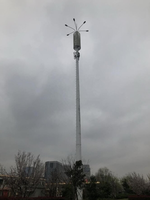 Menara Monopole Baja Telekomunikasi Dengan Hot Dip Galvanis