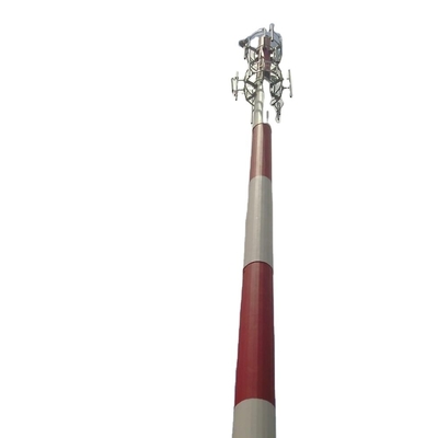 Menara Monopole Baja Untuk Telecom Hot Dip Galvanis