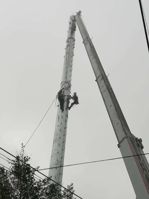 Menara Komunikasi Monopole Baja Q345 Hot Dip Galvanis