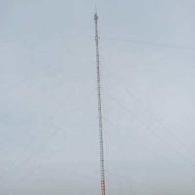 Telecom GSM Antena Steel Monopole Tower Dengan Galvanis