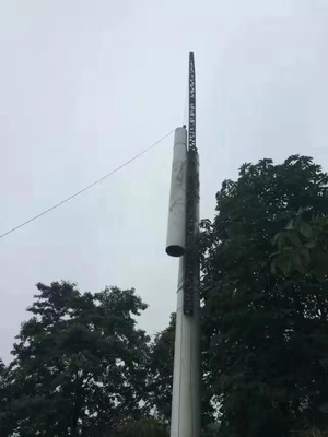 Telecom GSM Antena Steel Monopole Tower Dengan Galvanis