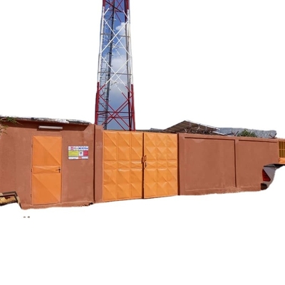 Telekomunikasi 4 Berkaki Lattice Steel Tower Q345 Microwave