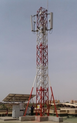 Menara Baja Telekomunikasi Ringan Penerbangan Atap Tinggi