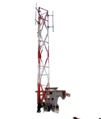 Q345 Q235 Steel Rooftop Tower Untuk Telekomunikasi Hot Dip Galvanized